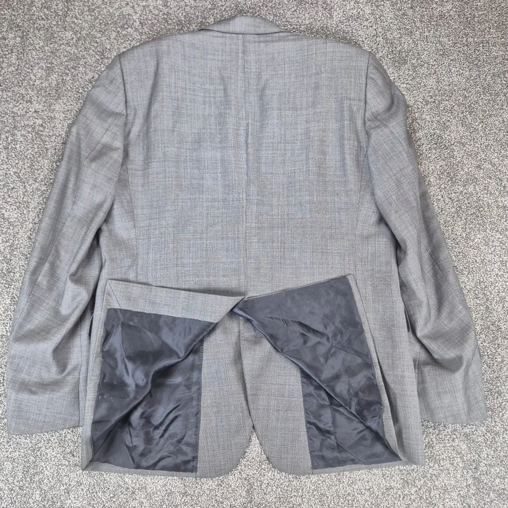 Brooks Brothers Blazer Mens 46L‎ Gray Vitale Barberis Wool Fitzgerald